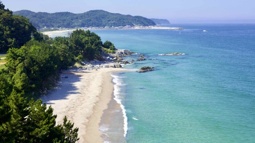 A picture of Mangyang Service Area (망양휴게소) in Uljin County, South Korea.