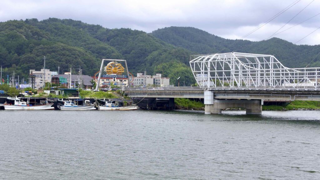 A picture of Ganggu Grand Bridge in Yeongdeok County, South Korea.