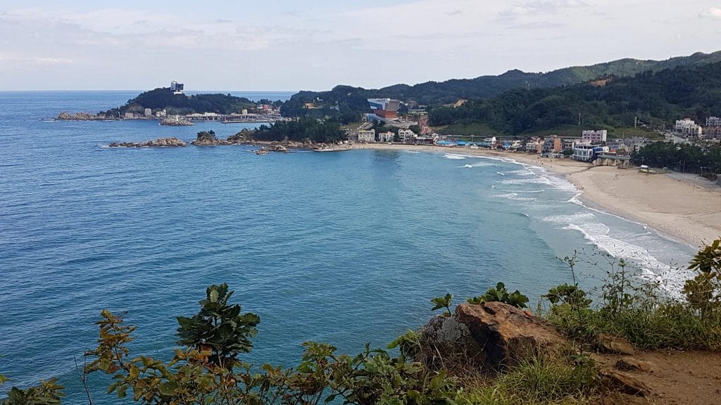 Experience breathtaking coastal views from the comfort of the Samcheok Marine Cable Car.