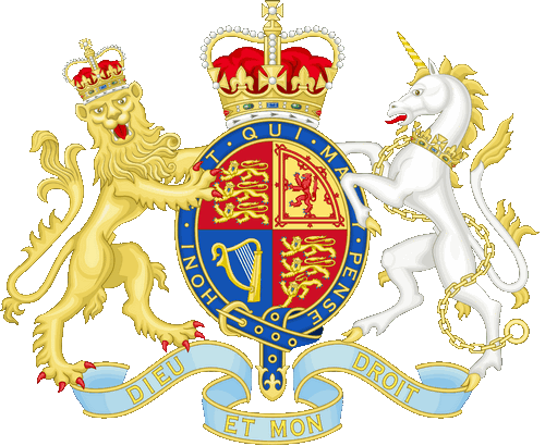 The United Kingdom embassy logo.