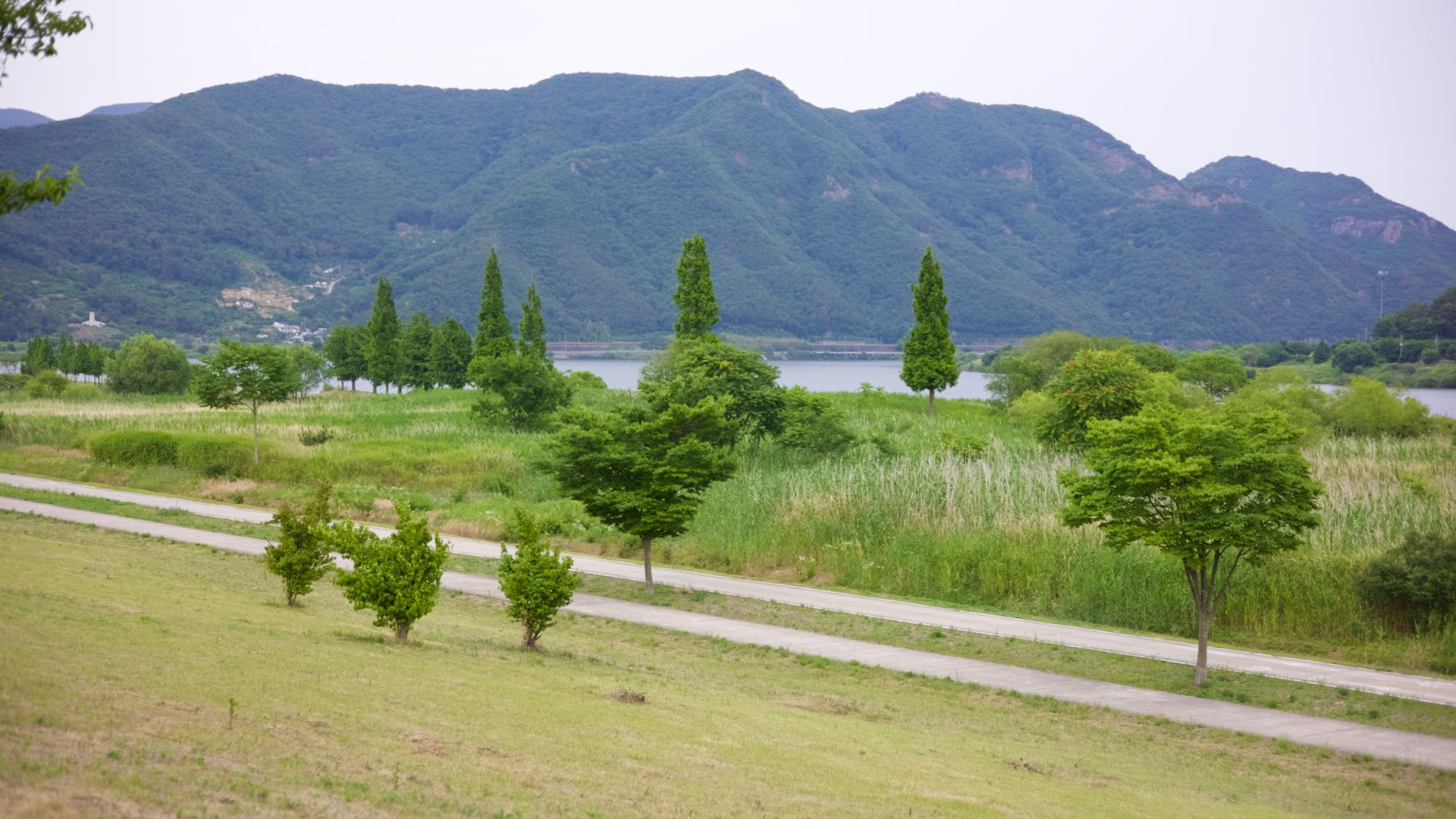 A picture of Samrangjin Eco Culture Park (삼랑진생태문화공원) on the Nakdonggang Bike Path (낙동강자전거길) along the Nakdong River (낙동강) in Miryang City, South Korea.