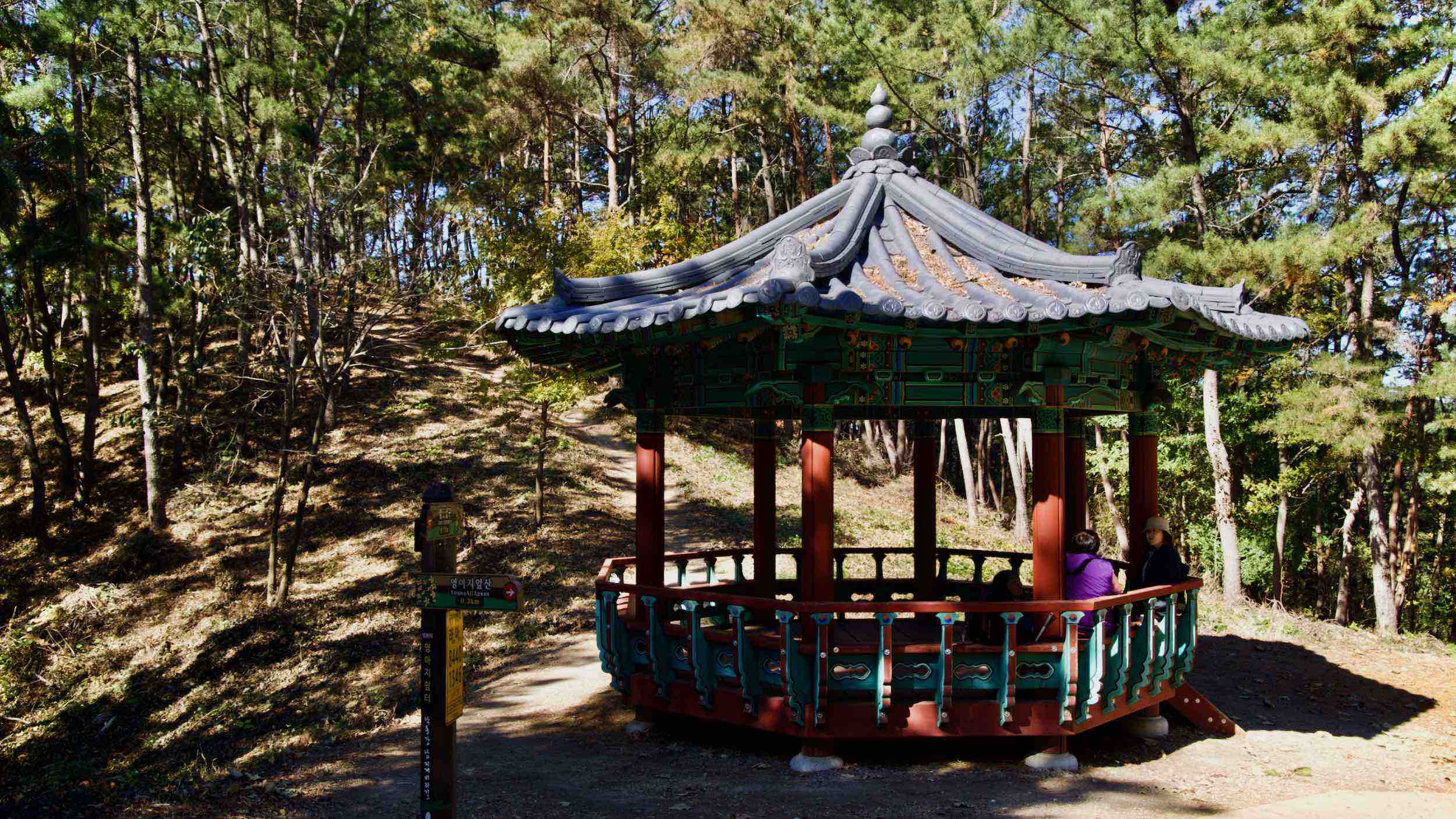 A picture of the Yeongaji (영아지고개) & Angaesil (안개실고개) Passes along the Nakdonggang Bike Path (낙동강자전거길) in Changnyeong County, South Korea.