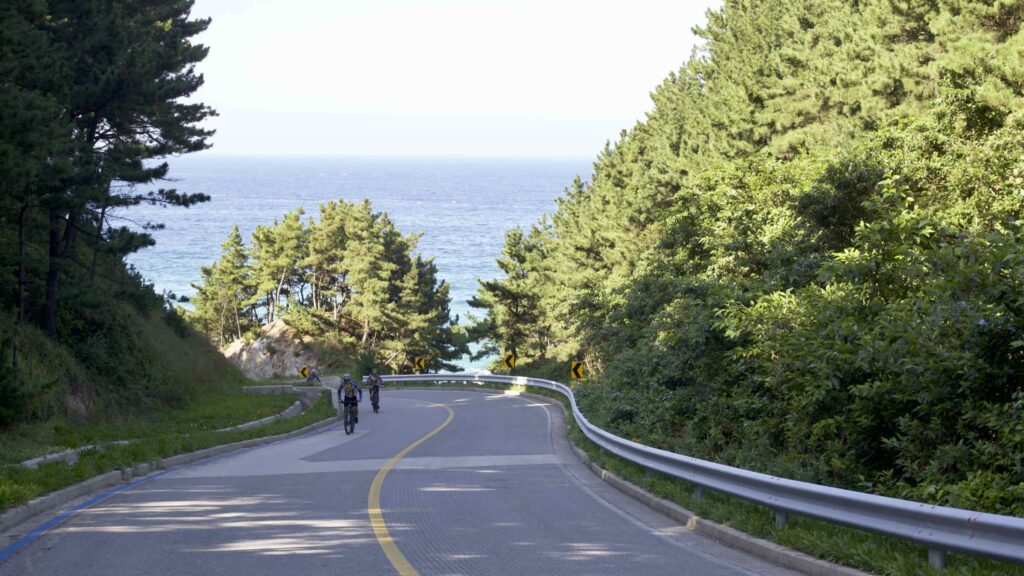 A picture of Giseong Mangyang Beach (기성망양해수욕장) in Uljin County, South Korea.