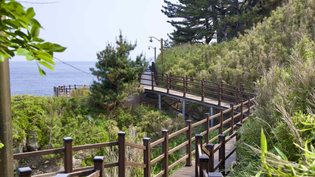 The walkways around Jukdo Mountain in Chuksan Port, Yeongdeok County, South Korea.
