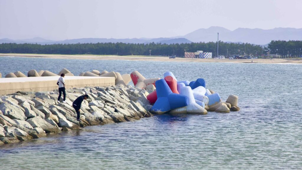 A picture of Goraebul Beach (고래불해수욕장) in Yeongdeok County, South Korea.