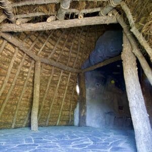 A picture of the Amsa Prehistoric Site (암사선사주거지) near the Gwangnaru Hangang Park (광나루한강공원) in Seoul, South Korea.