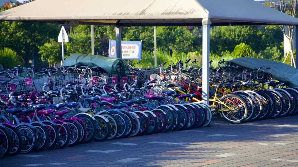A picture of Gwangnaru Bicycle Park in Gwangnaru Hangang Park (광나루한강공원) in Seoul, South Korea.