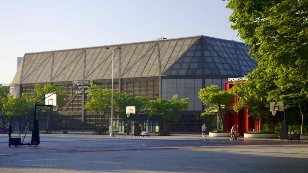 A picture of the Olympic Park (올림픽공원) in the Songpa District in Seoul, South Korea.