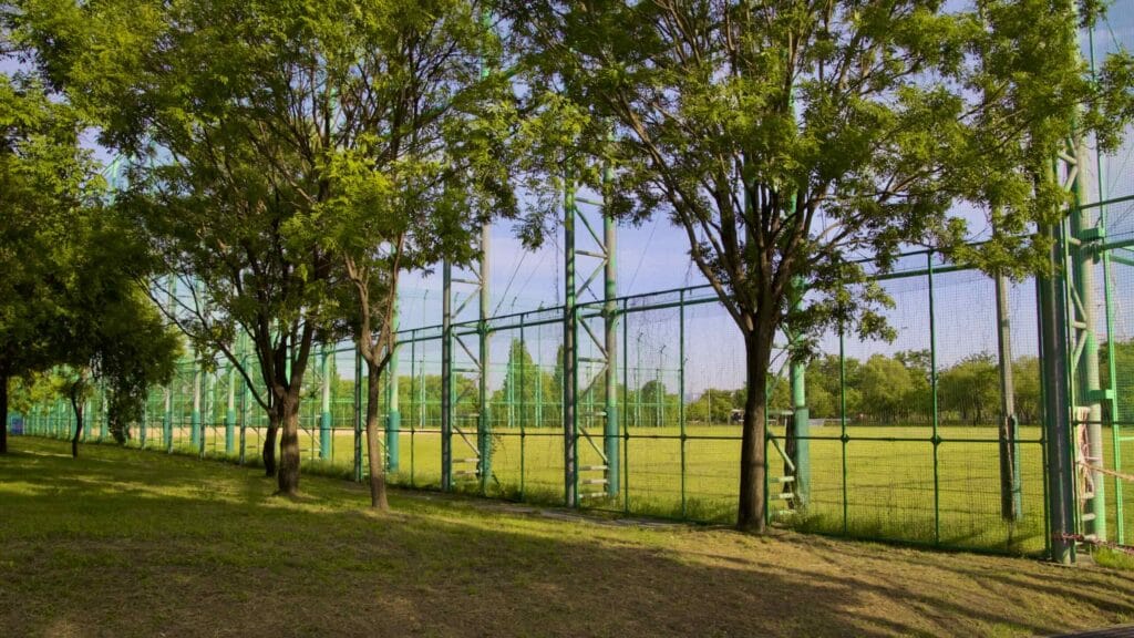 A picture of recreation fields near Nanji Camping Site (난지캠핑장) in Nanji Hangang Park (난지한강공원) in Seoul, South Korea.