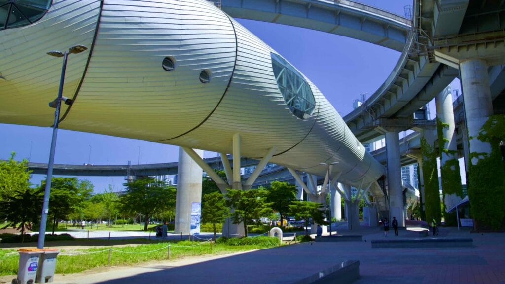 A picture of the J-Bug Cultural Complex (뚝섬자벌레) in Ttukseom Hangang Park in Seoul, South Korea.