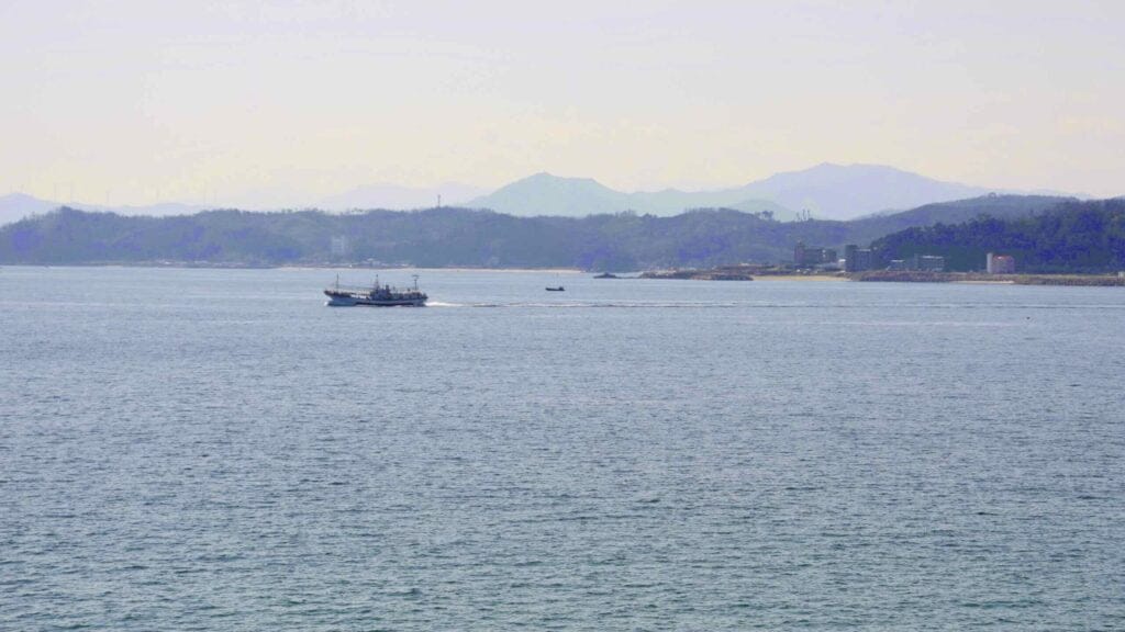 A picture of Jukbyeon Port (죽변항) along the Gyeongbuk (East Coast) Bicycle Path (동해안자전거길 (경북)) in Uljin County (울진군), South Korea.