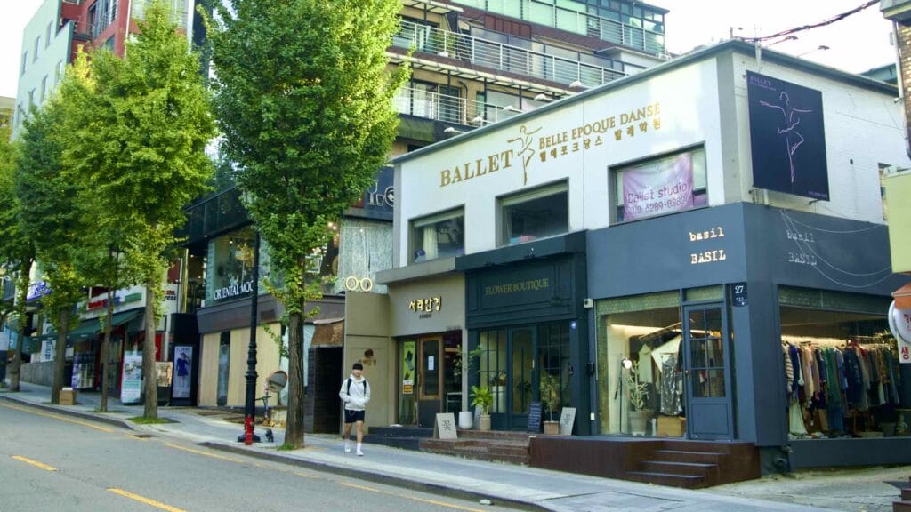 A picture of Seorae Village (서래마을) in Seoul’s Banpo Neighborhood (반포동).