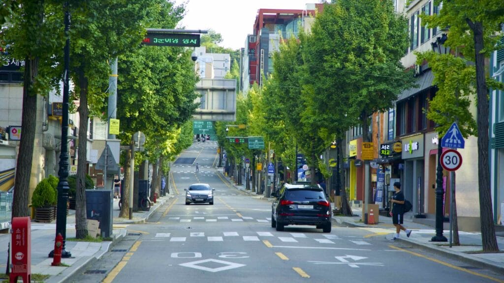 A picture of Seorae Village (서래마을) in Seoul’s Banpo Neighborhood (반포동).