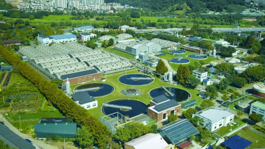 A picture of Guri Tower (구리타워) near the Hangang Bike Path in Guri City, South Korea.