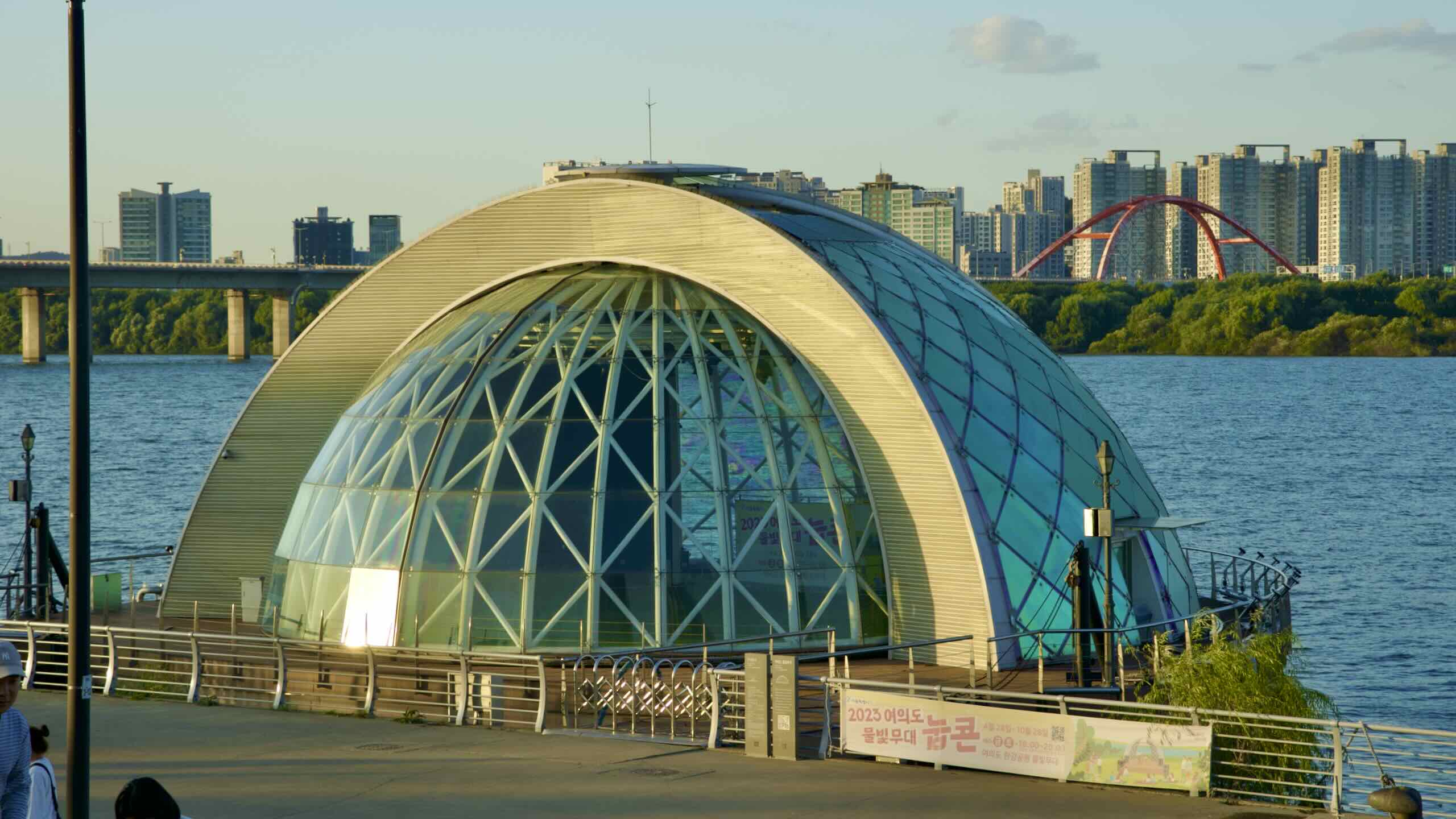 Hangang Bike Path - Seoul - Yeouido Hangang Park - Waterlight Stage Close