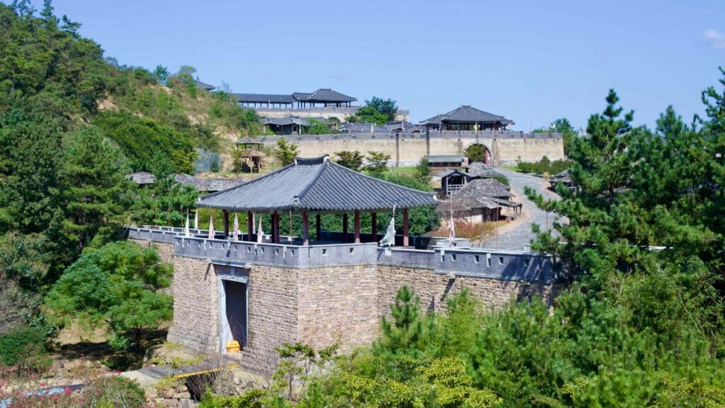 View of the now-demolished Naju Image Theme Park, a former Goryeo Dynasty film set.