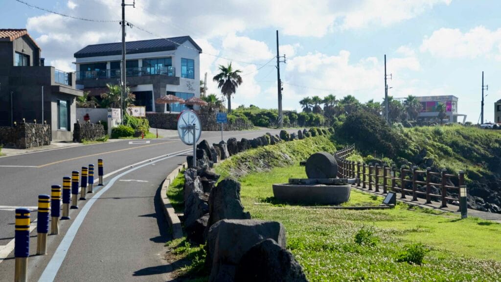 Bikeway and coastal road near Gueom Port leading to the Handam coastal walk.