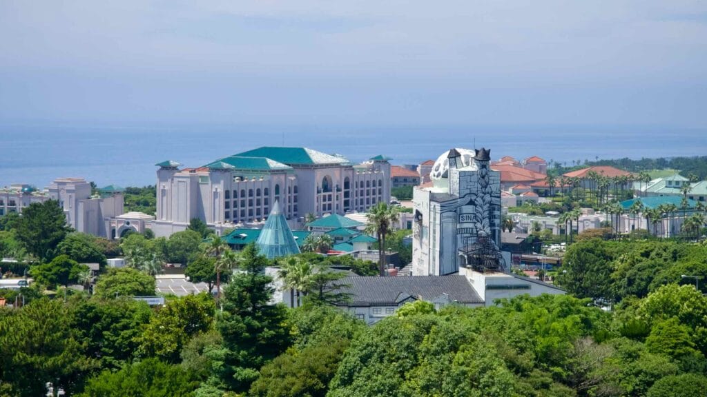 Jungmun resort panorama from Yeomiji’s deck.