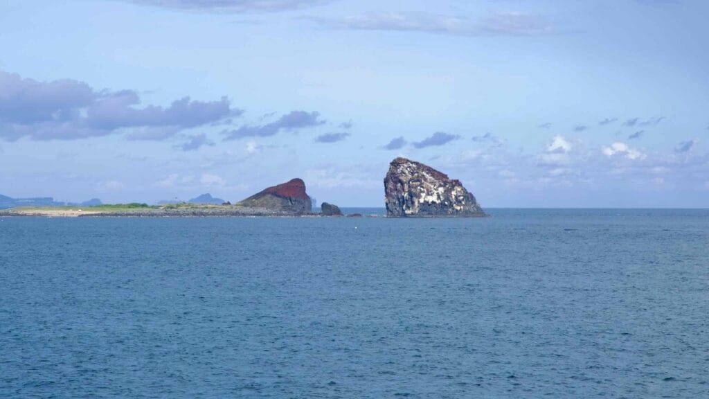 Passenger ferry near Hyeongje Islet off Jeju.