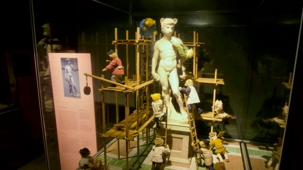 Napoleon teddy bear diorama in Jeju’s Teddy Bear Museum.