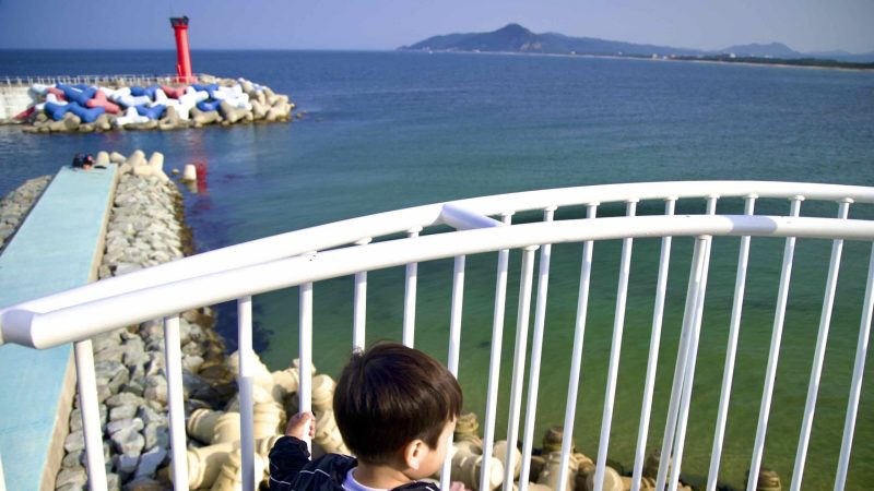 A picture of the whale observatory at Goraebul Beach (고래불해수욕장) in Yeongdeok County, South Korea.