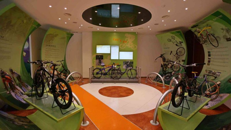 Nakdonggang-Bike-Path-Sangju-Gumi-Sangju-Bicycle-Museum-Bikes-in-Round-Room