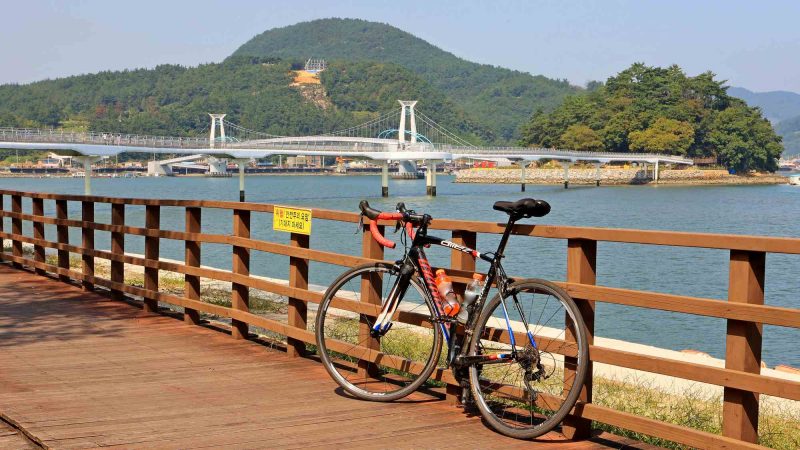Seomjingang Bike Path - Gokseong Gwangyang - Baealdo Waterfront Park Bike and Bridge