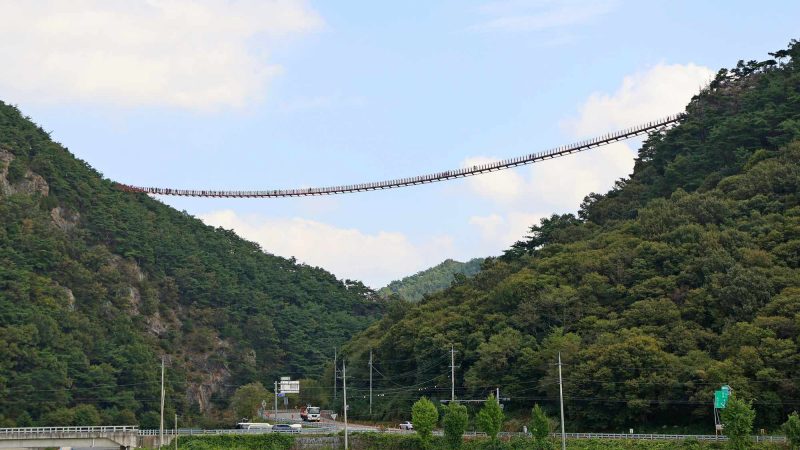 Seomjingang Bike Path - Imsil Gokseong - Chaegye Mountain Suspension Bridge